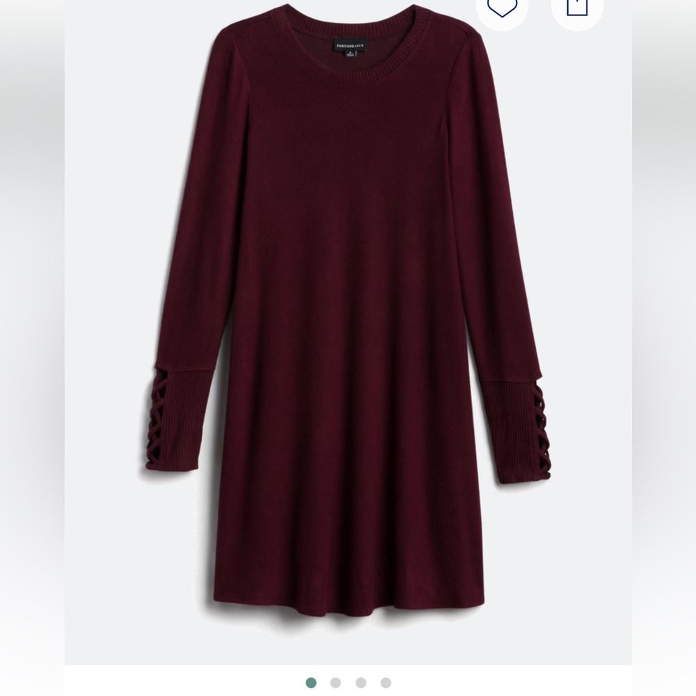 Fortune and Ivy Nimah Cozy Hacci long sleeve dress